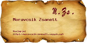 Moravcsik Zsanett névjegykártya